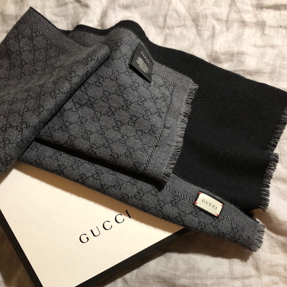 Gucci Scarf (Black/Grey)